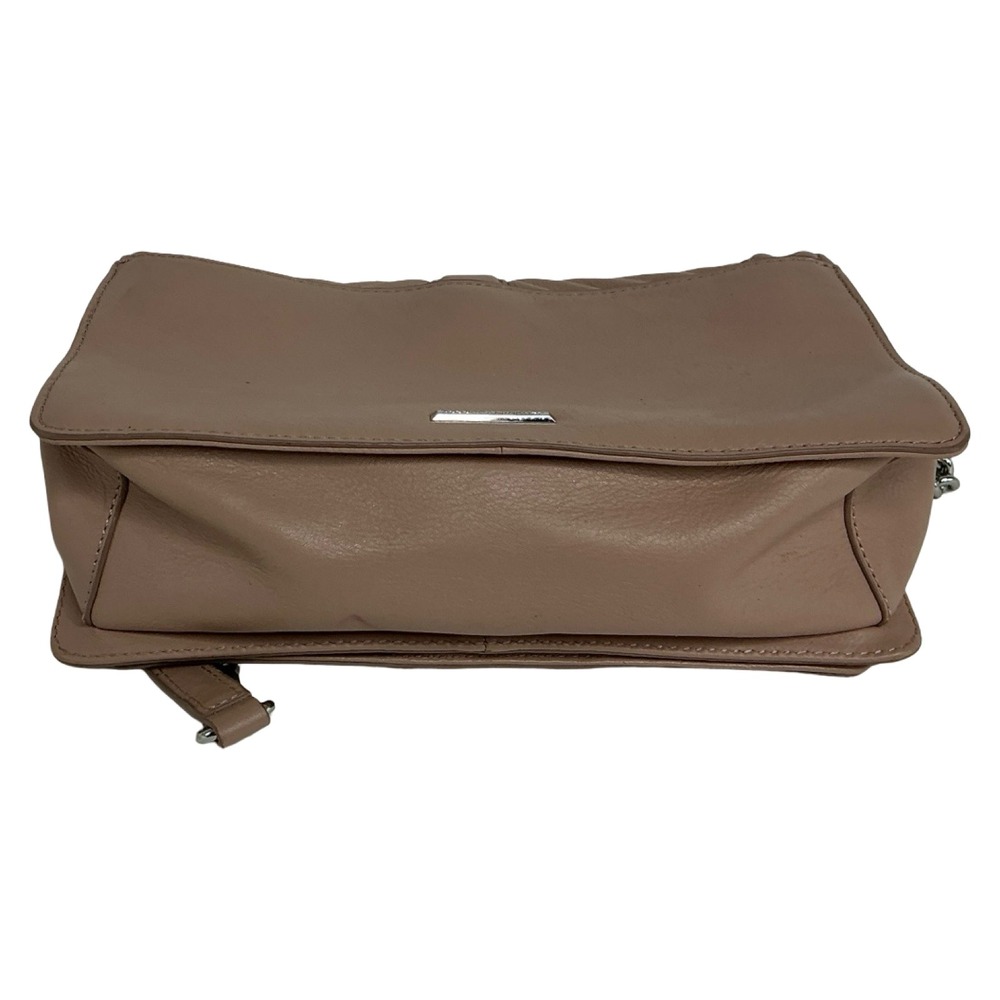 Rebecca Minkoff Love Too Crossbody Bag Tan Quilted Leather Silver Hardware - Picture 3 of 8